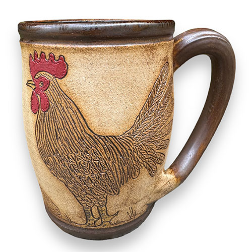 Eugene Etched Rooster/Chicken Mug DP4022